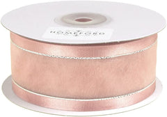 Silver-Lined Satin Edge Organza Ribbon