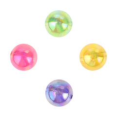 Translucent Luster Plastic Fashion Ball Craft Beads, 3/8-inch, 42-count