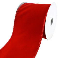 Christmas Velvet Wired Edge Ribbons