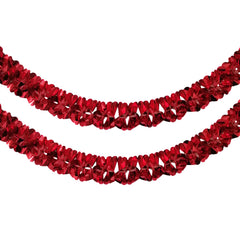 Metallic Floral Foil Garland, 6-1/4-Inch, 12-Feet