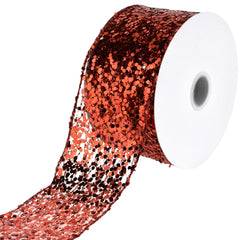 Sequin Dots Overlay Wired Ribbon, 2-1/2-inch, 10-yard
