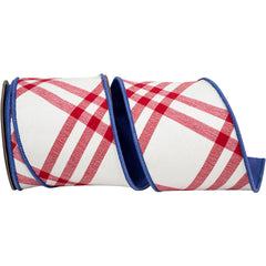 Americana Canvas Satin Backed Wired Edge Ribbon, 10-yard