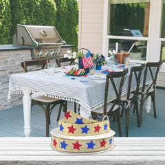Patriotic Star Silhouettes Ribbon, 10-yard