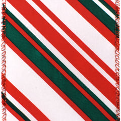 Christmas Diagonal Holiday Stripes Wired Ribbon, 2-1/2-inch, 10-yard