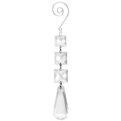 Acrylic Chandelier Crystals, Raindrop Link, 7-inch