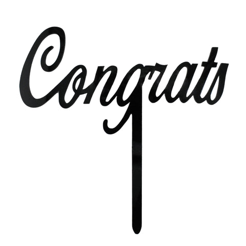 Congrats Acrylic Cake Topper, 5-1/4-inch