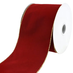 Christmas Velvet Wired Edge Ribbons