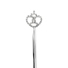 Fantasy Crown Wand, 12-Inch - Silver