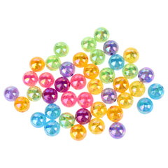 Translucent Luster Plastic Fashion Ball Craft Beads, 3/8-inch, 42-count