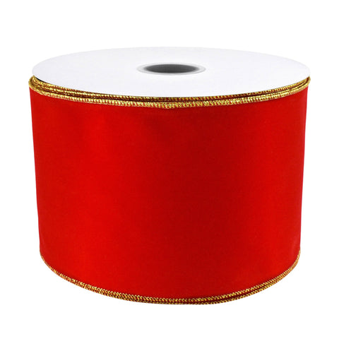 Christmas Velvet Wired Edge Ribbons