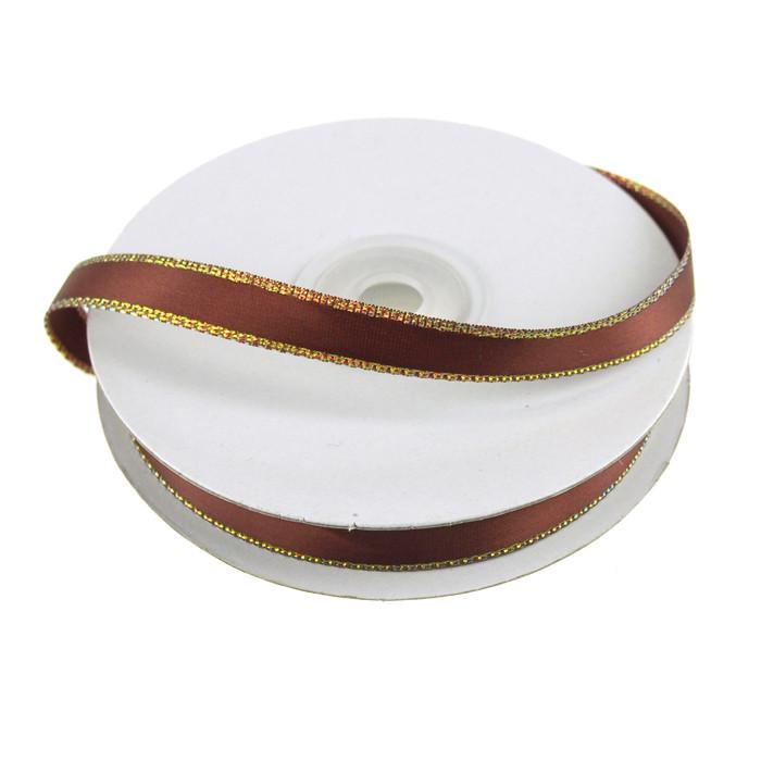 Satin Ribbon with Iridescent Edge, 3/8-inch, 25-yard