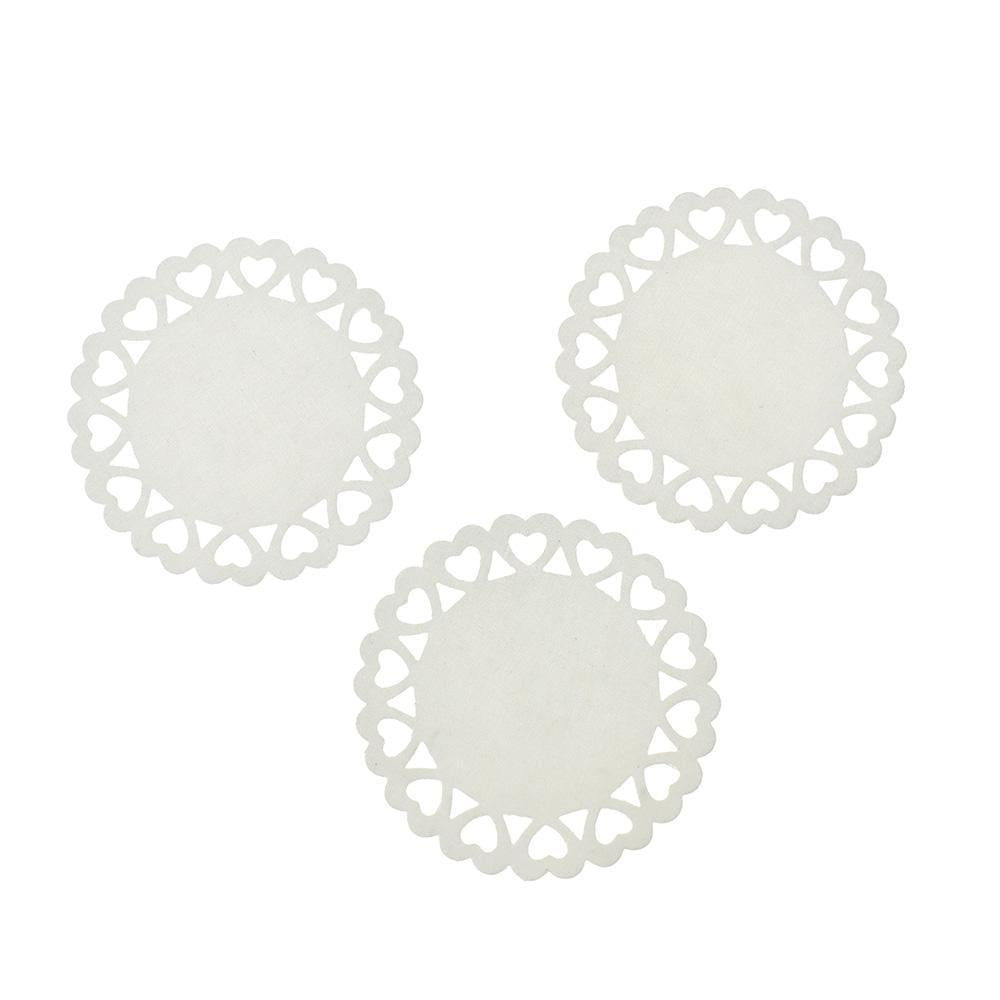 Craft Canvas Heart Doilies,  4-1/16-Inch, 6-Count