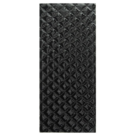 Leatherette Diamond Self Adhesive Sheet Sticker, 9-3/4-Inch, Black