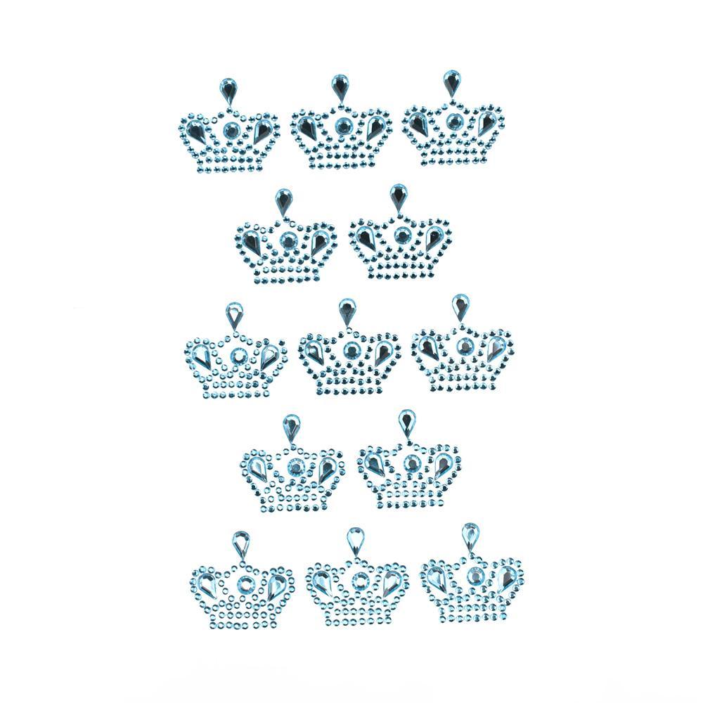 Royal High Crown Rhinestone Stickers, 1-Inch, 13-Count