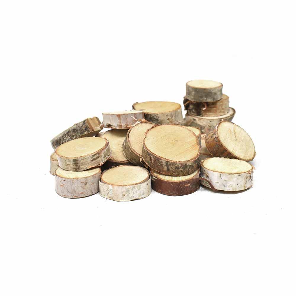 Birch Mini Rounds, Natural, 25-Piece