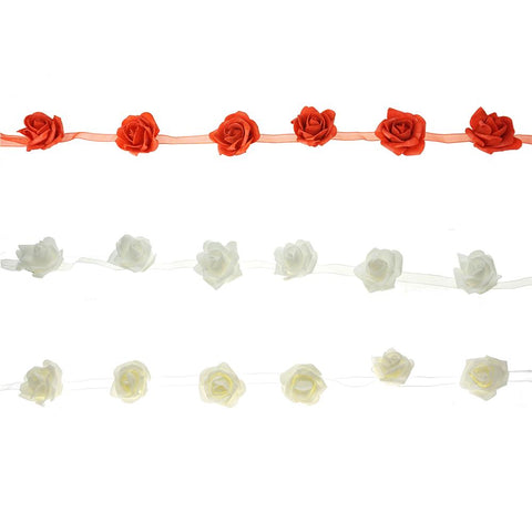 Foam Rose Hanging Garland, 56-Inch