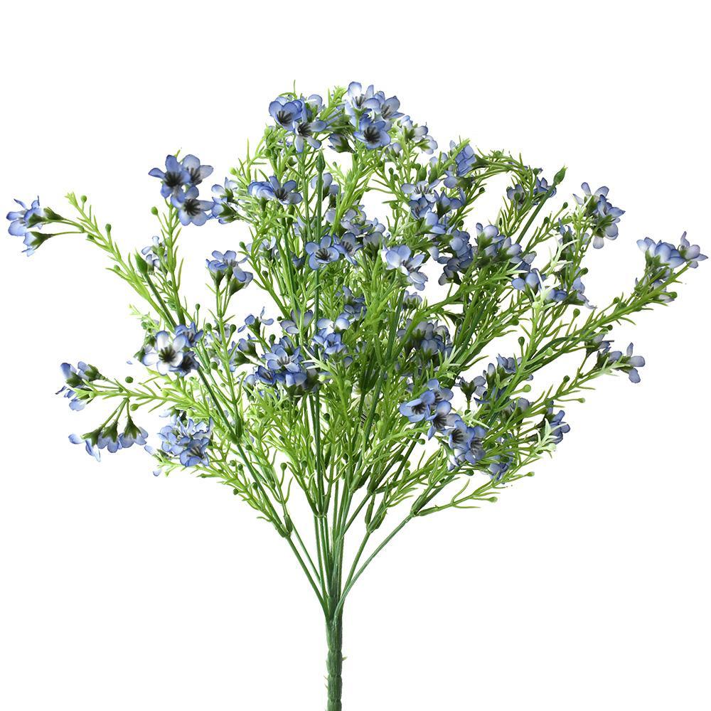 Artificial Waxflower Bush Spray, 19-Inch