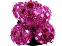 Glitter Disco Ornament Balls, 2-1/4-inch, 6-Piece