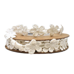 Floral Embroidery Cotton Lace, 5-Yard