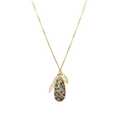 Natural Stone Pendant Necklace, 17-Inch