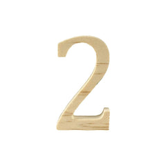 Pine Standing Wood Letters Numbers and Symbols, 2-inch, 3-count