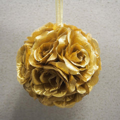 Silk Flower Kissing Balls Wedding Centerpiece, 6-Inch