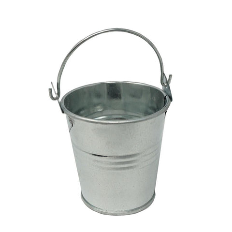 Mini Natural Metal Pail Bucket, 2-Inch