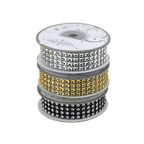 Rhinestone Ribbon Craft Trim, 3/4-Inch, 3 Yards