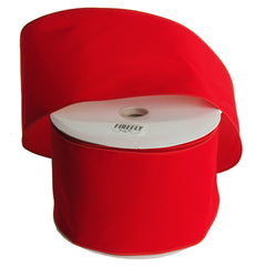 Christmas Velvet Wired Edge Ribbons