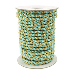 Twisted Cord Rope 2 Ply, 6mm, 25-yard, Gold Trim