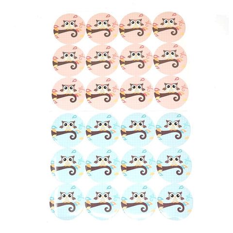 Baby Owl Seal Paper Stickers, 2-1/2-Inch, 12-Count