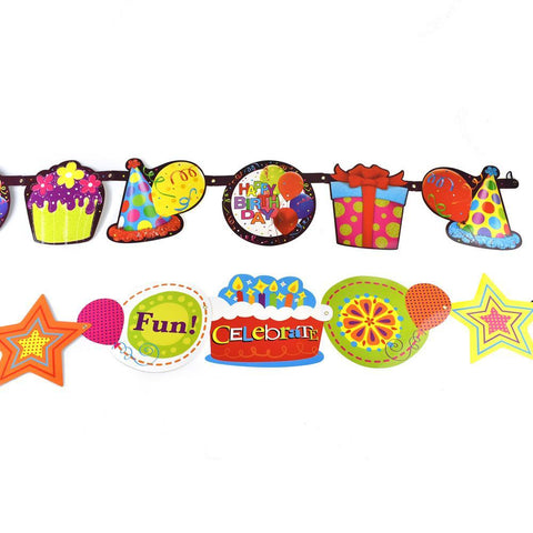 Happy Birthday Banners, 7-Feet, 2-Piece