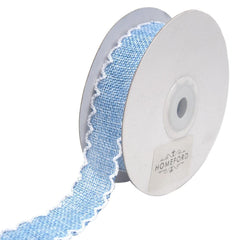 Scalloped Edge Faux Jute Ribbon, 1-inch, 10-yard