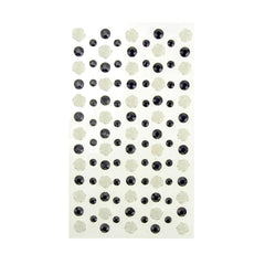 Rose and Flatback Gem Adhesive Rhinestone Stickers, 105-Piece