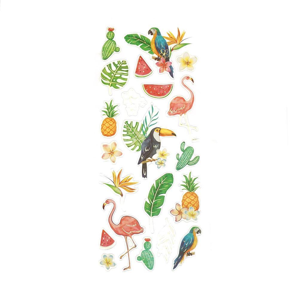 Foil Fancy Tropicana Stickers, 21-Piece