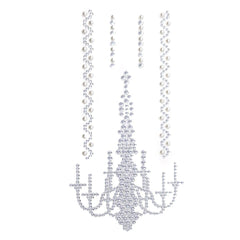 Chandelier Gem Art Pearl Craft 3D Stickers, 5-Piece