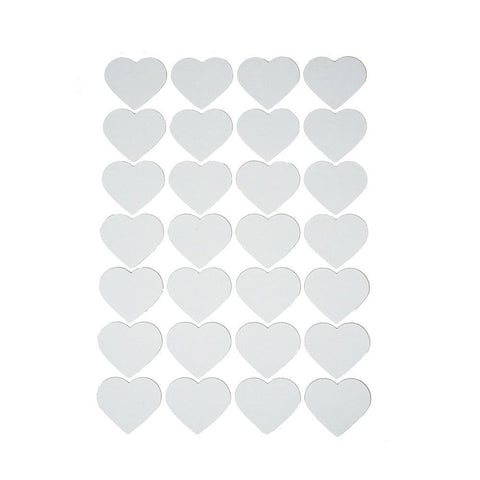 Craft Cotton Canvas Heart Stickers, 1-7/8-Inch, 28-Count
