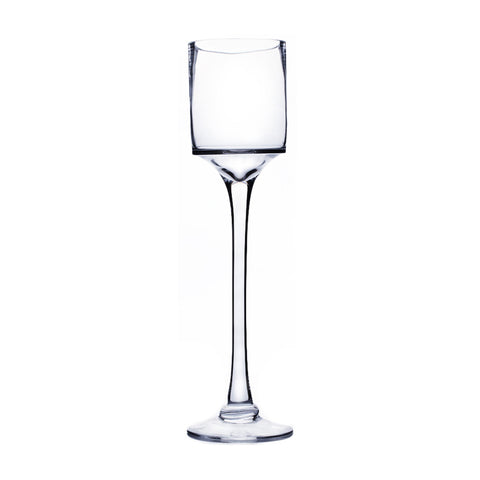 Clear Glass Wine Candle Holder Table Centerpiece