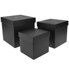 Nested Square Gift Boxes, 5-inch, 6-inch, 7-inch, 3-piece