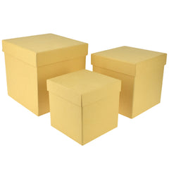 Nested Square Gift Boxes, 5-inch, 6-inch, 7-inch, 3-piece