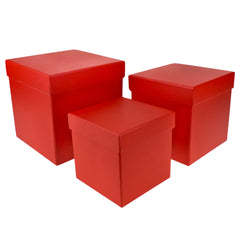 Nested Square Gift Boxes, 5-inch, 6-inch, 7-inch, 3-piece
