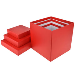 Nested Square Gift Boxes, 5-inch, 6-inch, 7-inch, 3-piece
