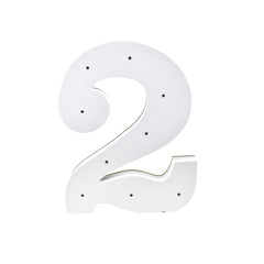 Wooden Standing LED Numbers, 11-1/2-inch, White