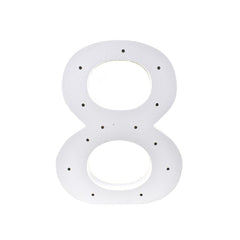 Wooden Standing LED Numbers, 11-1/2-inch, White