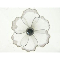 Organza Glitter Nylon, Mini Flower, 2-inch, 12-Piece