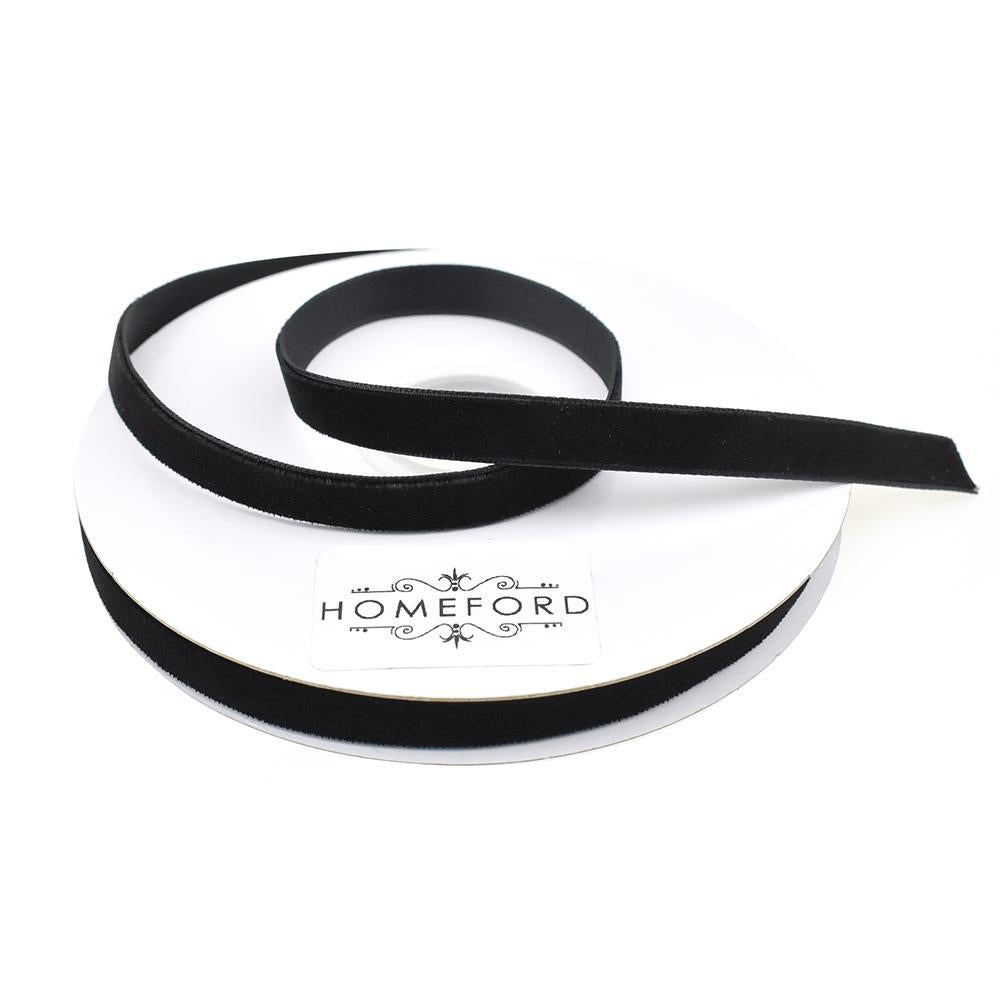 Woven Vintage Velvet Christmas Ribbon, 3/8-Inch, 10-Yard