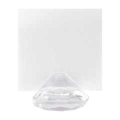 Acrylic Crystal Diamond Card Holder Paperweight, 2-inch, Clear