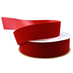 Christmas Velvet Domestic Outdoor Ribbon, 25-yard