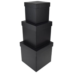 Nested Square Gift Boxes, 5-inch, 6-inch, 7-inch, 3-piece