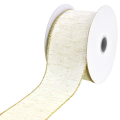Canvas Metallic Edge Wired Ribbon, 10-yard